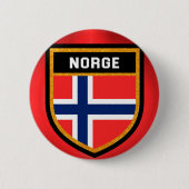 Badge Rond 5 Cm Drapeau de Norge (Devant)