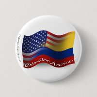Drapeau de ondulation Colombien-Américain