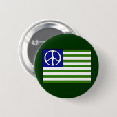 Badge Rond 5 Cm Drapeau de paix (Devant & derrière)