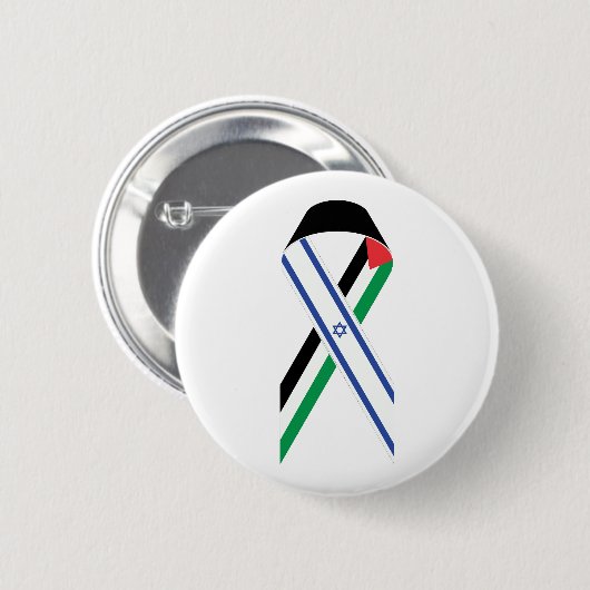 Badge Rond 5 Cm Drapeau de paix Israël et Palestine (Devant & derrière)
