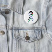 Badge Rond 5 Cm Drapeau de paix Israël et Palestine (En situation)