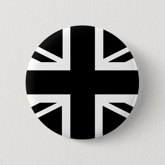 Badge Rond 5 Cm Drapeau de pays (BRITANNIQUE) britannique noir (Devant)
