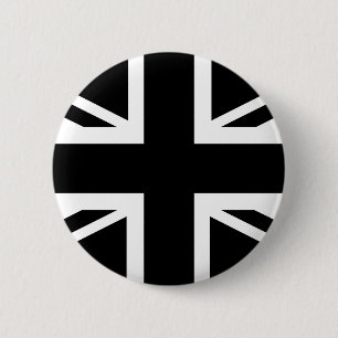 Badge Rond 5 Cm Drapeau de pays (BRITANNIQUE) britannique noir