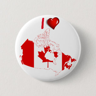 Badge Rond 5 Cm Drapeau de pays canadien