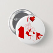 Badge Rond 5 Cm Drapeau de pays canadien (Devant & derrière)