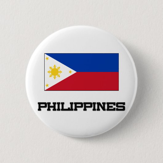Badge Rond 5 Cm Drapeau de Philippines (Devant)