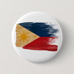 Badge Rond 5 Cm Drapeau de Philippines