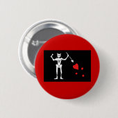 Badge Rond 5 Cm Drapeau de pirate de Blackbeard (Devant & derrière)