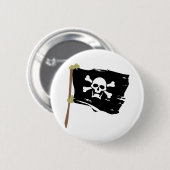 Badge Rond 5 Cm Drapeau de pirate de jolly roger (Devant & derrière)