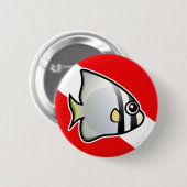 Badge Rond 5 Cm Drapeau de plongée Batfish (Devant & derrière)