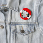 Badge Rond 5 Cm Drapeau de plongée Batfish (En situation)