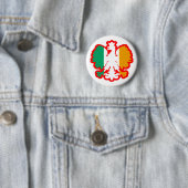 BADGE ROND 5 CM DRAPEAU DE POLISH/IRISH (En situation)