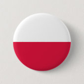 Badge Rond 5 Cm Drapeau de Pologne (Devant)