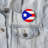 Badge Rond 5 Cm Drapeau de Porto Rico (En situation)