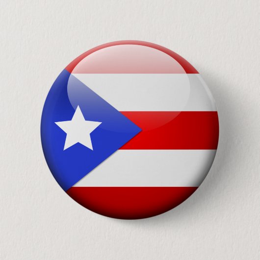 Badge Rond 5 Cm Drapeau de Porto Rico (Devant)