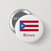 Badge Rond 5 Cm Drapeau de Portoricain de Rivera (Devant & derrière)
