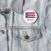 Badge Rond 5 Cm Drapeau de Portoricain de Rivera (En situation)