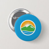 Badge Rond 5 Cm Drapeau de Provo, Utah (Devant & derrière)