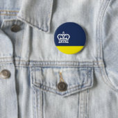 Badge Rond 5 Cm Drapeau de Regina (Saskatchewan) Bouton (En situation)