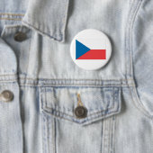 Badge Rond 5 Cm Drapeau de République Tchèque (En situation)