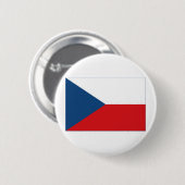 Badge Rond 5 Cm Drapeau de République Tchèque (Devant & derrière)