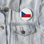 Badge Rond 5 Cm Drapeau de République Tchèque (En situation)