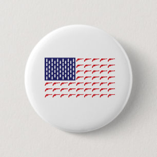 Badge Rond 5 Cm Drapeau de révolution américain—Armes à feu
