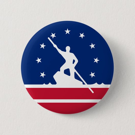 Badge Rond 5 Cm Drapeau de Richmond, Virginia Pinback Button (Devant)