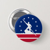 Badge Rond 5 Cm Drapeau de Richmond, Virginia Pinback Button (Devant & derrière)