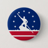 Badge Rond 5 Cm Drapeau de Richmond, Virginia Pinback Button (Devant)