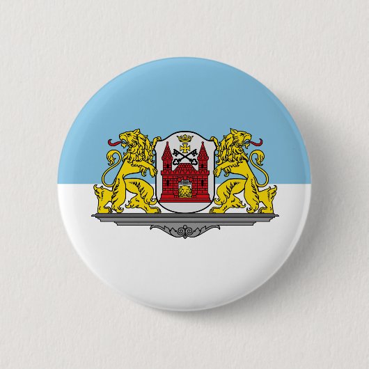 Badge Rond 5 Cm Drapeau de Riga, Lettonie Bouton Pinback (Devant)