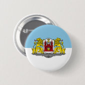Badge Rond 5 Cm Drapeau de Riga, Lettonie Bouton Pinback (Devant & derrière)