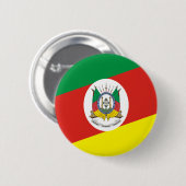 Badge Rond 5 Cm Drapeau de Rio Grande Do Sul (Devant & derrière)