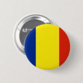 Badge Rond 5 Cm Drapeau de Roumanie (Devant & derrière)