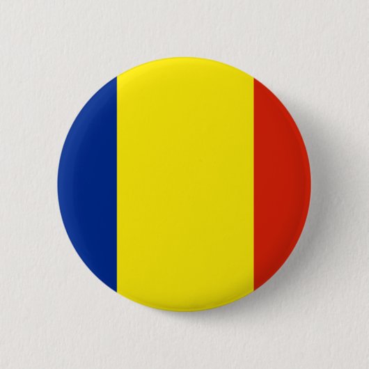 Badge Rond 5 Cm Drapeau de Roumanie (Devant)