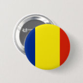 Badge Rond 5 Cm Drapeau de Roumanie (Devant & derrière)
