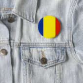 Badge Rond 5 Cm Drapeau de Roumanie (En situation)