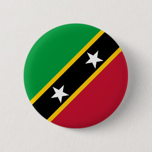 Badge Rond 5 Cm Drapeau de Saint-Christophe-et-Niévès