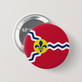 Badge Rond 5 Cm Drapeau de Saint-Louis, Missouri (Devant & derrière)