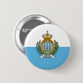 Badge Rond 5 Cm Drapeau de Saint-Marin (Devant & derrière)