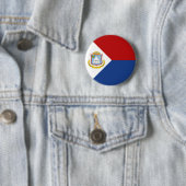 Badge Rond 5 Cm Drapeau de Saint-Martin (En situation)