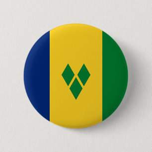Badge Rond 5 Cm Drapeau de Saint-Vincent