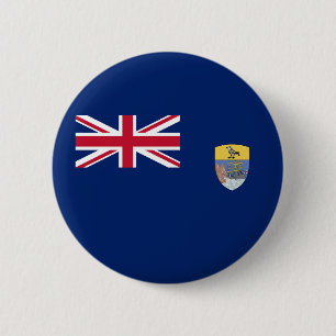 Badge Rond 5 Cm Drapeau de Sainte-Hélène