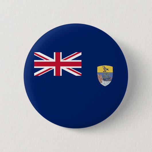 Badge Rond 5 Cm Drapeau de Sainte-Hélène (Devant)