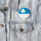 Badge Rond 5 Cm Drapeau de Salt Lake City, Utah (En situation)