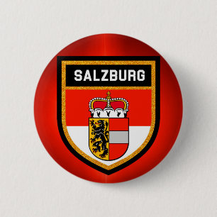 Badge Rond 5 Cm Drapeau de Salzbourg