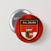 Badge Rond 5 Cm Drapeau de Salzbourg (Devant & derrière)