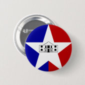 Badge Rond 5 Cm Drapeau de San Antonio, Texas Button (Devant & derrière)