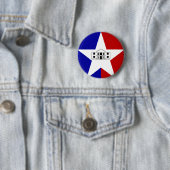 Badge Rond 5 Cm Drapeau de San Antonio, Texas Button (En situation)