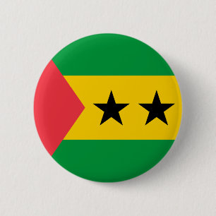 Badge Rond 5 Cm Drapeau de Sao Tomé-et-Principe